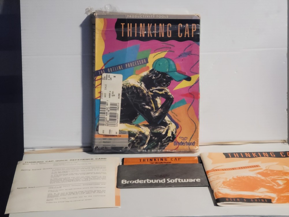 Thinking Cap The Outline Processor by Broderbund for C64 - C128 RARE. UNTESTED
