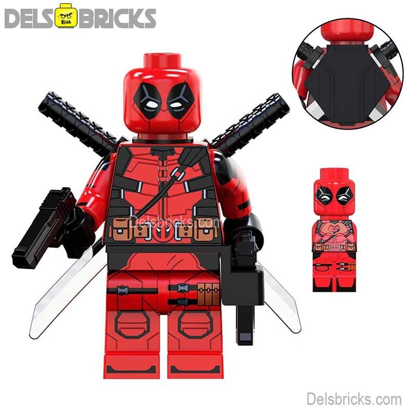 Marvel Deadpool 3 Lego Dels Bricks Custom