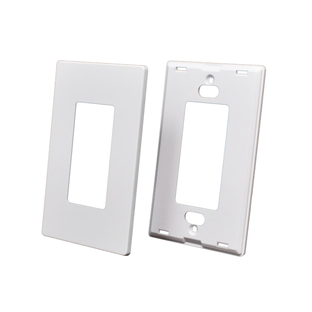 1 Gang Screwless Snap On Decorator Wall Plate White