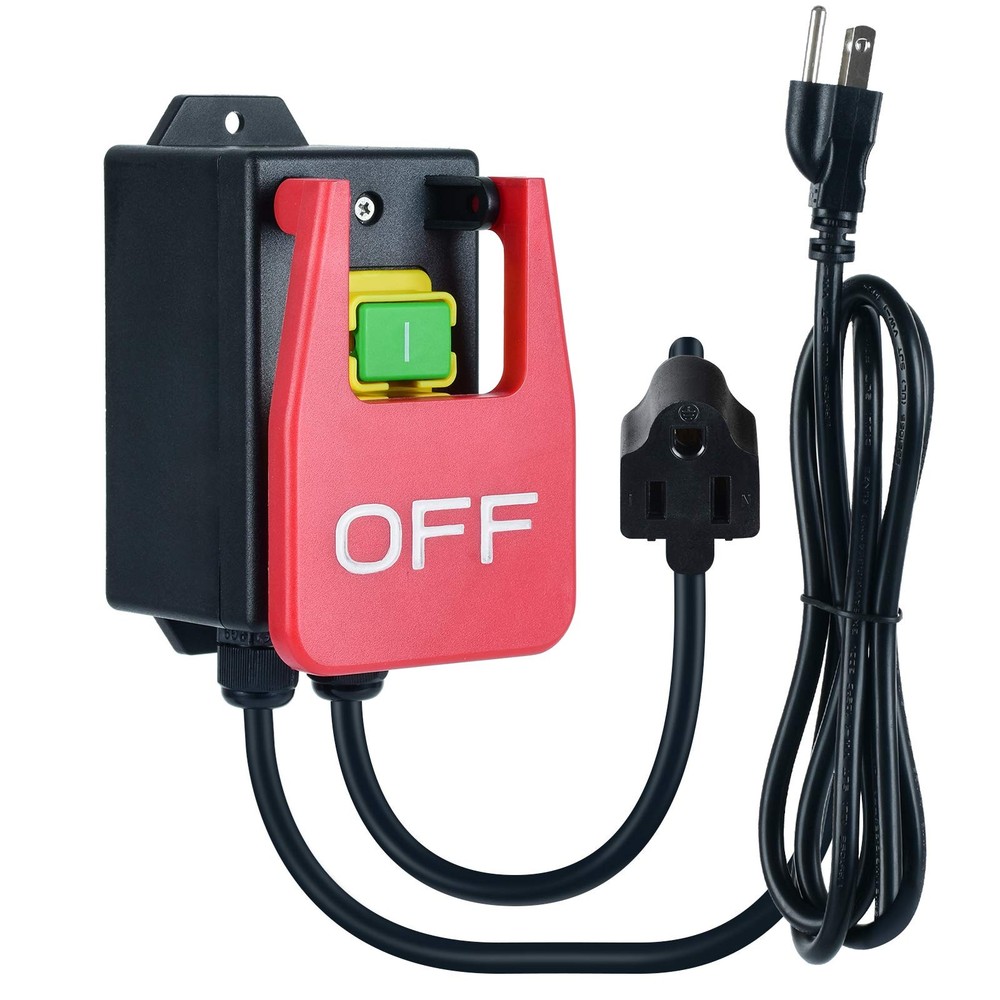 110V Single Phase On/Off Switch, Ortis Router Table Switch with Large Stop Si...