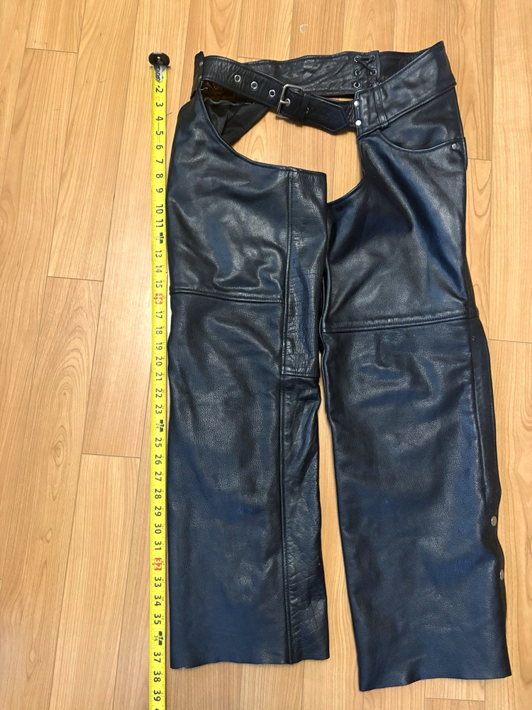 Milwaukee Leather Women's Black Leather Chaps Medium