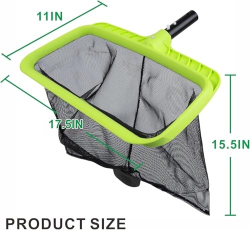 Swimming Pool Leaf Skimmer Net,Reinforced Frame Deep Rake Net Plastic Edge