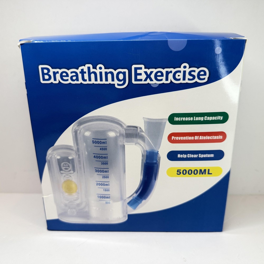 Breathing Exercise Incentive Spirometer 5000ml Lung Capacity Trainer Device