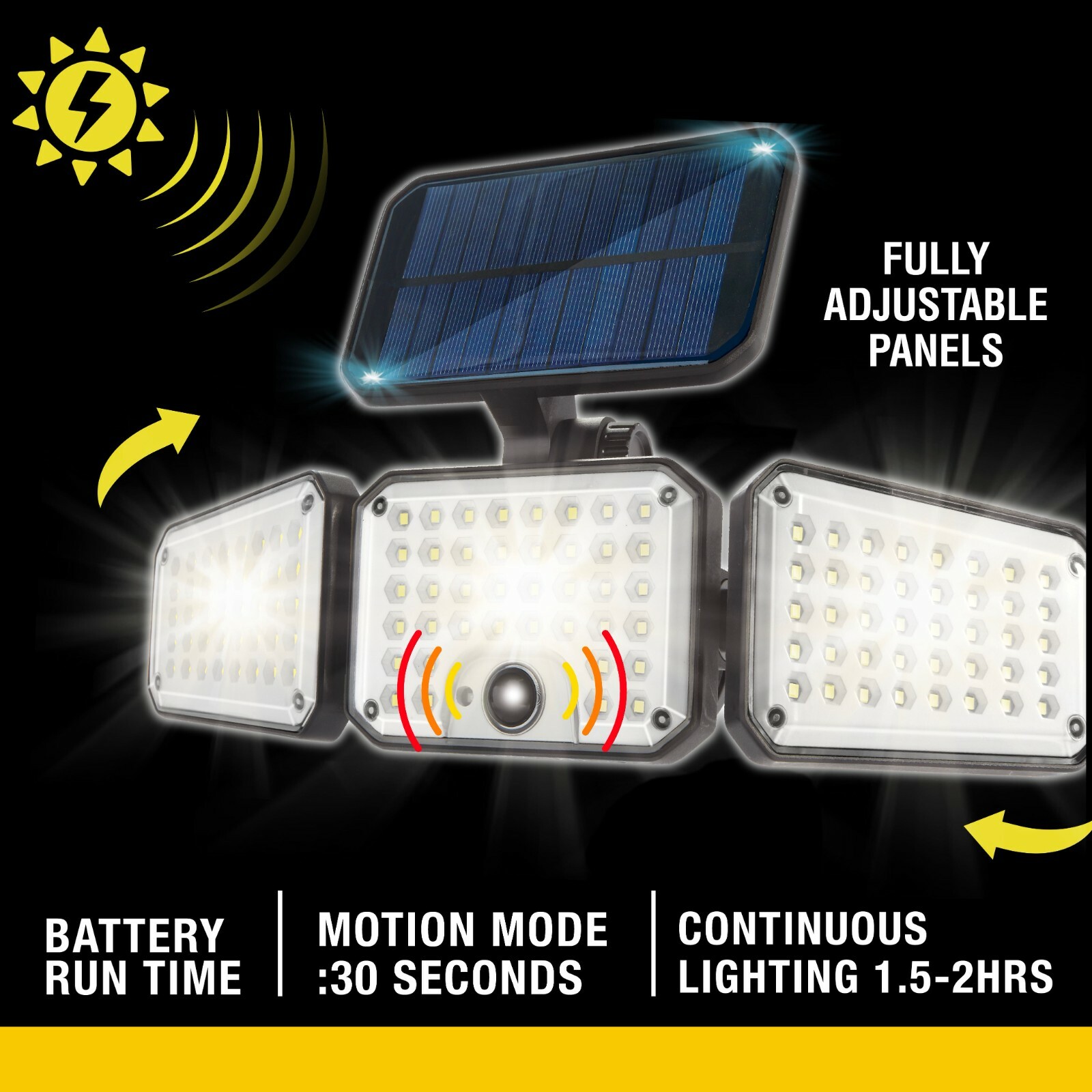 Bell + Howell Bionic Flood Light Max Solar Powered LED Motion Sensor Light