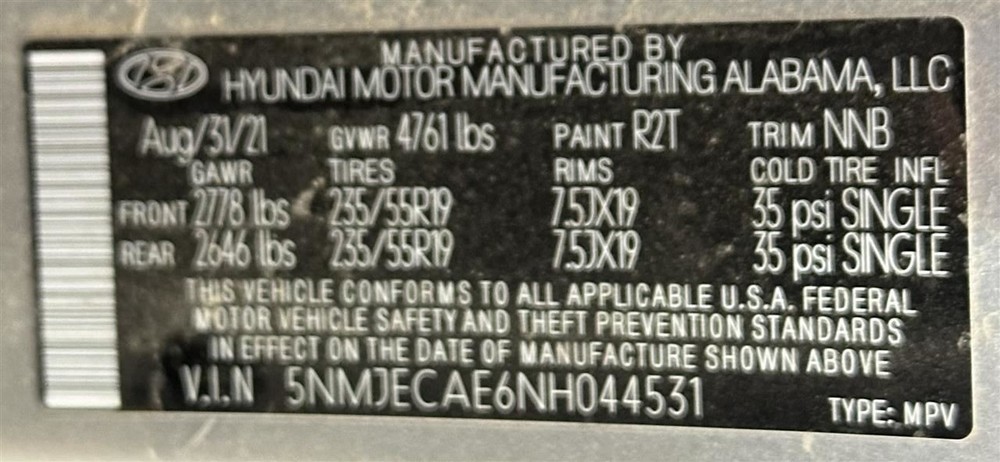 Camera/Projector Camera Windshield Mounted Fits 22-24 TUCSON 2711182