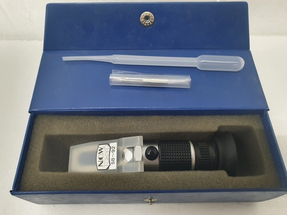 Nippon Optical Works Hand Refractometer, 58-92% Brix