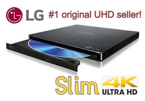 External LG BP50NB40 Slim Blu-ray drive fw 1.00MK - 4K, Ultra HD, UHD Friendly!