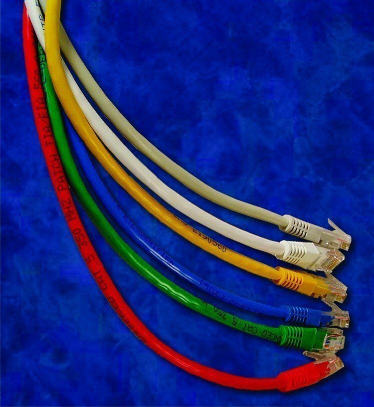 50 Pack - 7ft CAT5e Ethernet Network LAN Router Patch Cable Cord - Pick Colors
