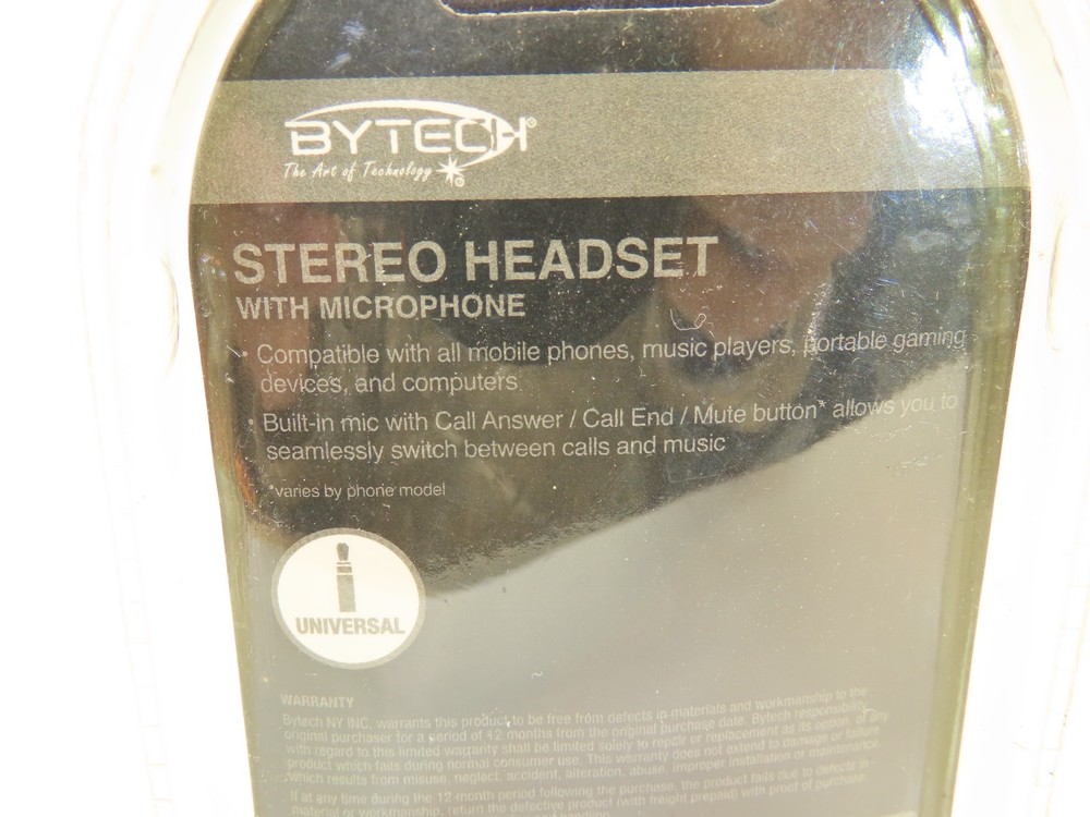 STEREO HEADSET BYTECH 3.5MM HEADSET MICOPHONE