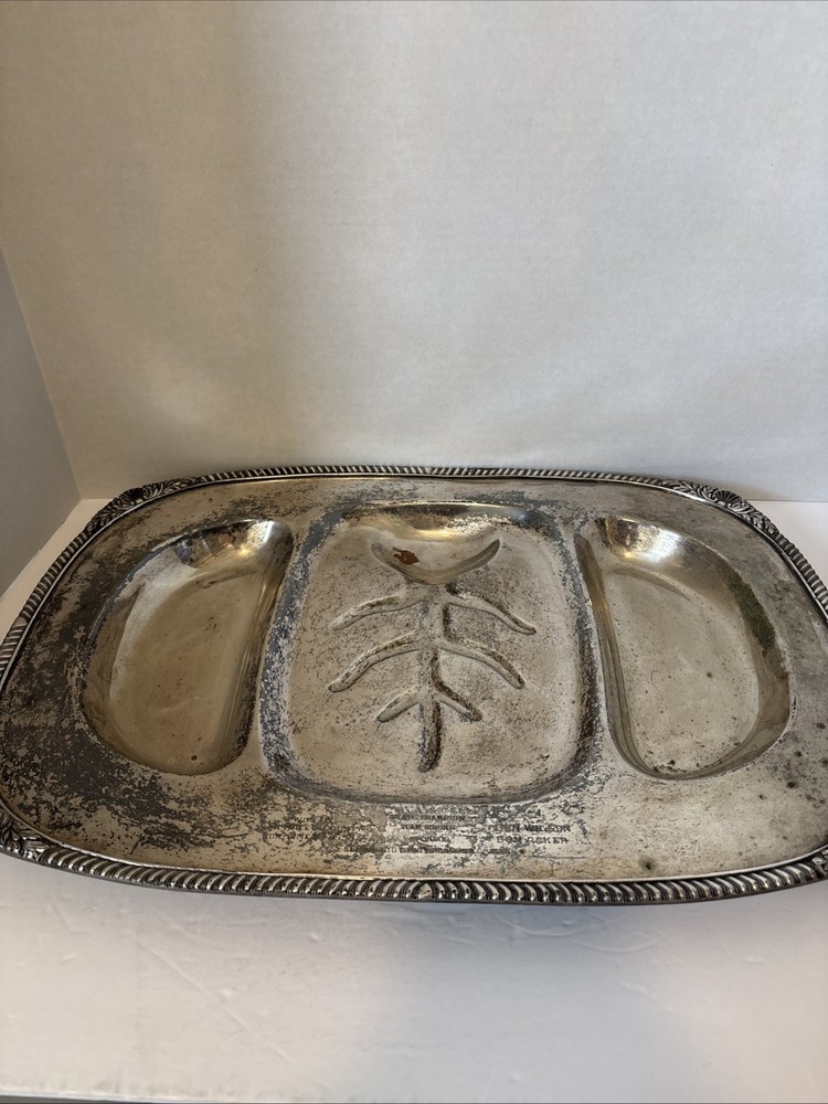 Vintage FB Roger’s Silverplate 7714 Meat Fruit Platter Tray 20" X 14"
