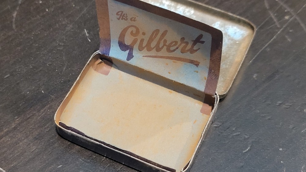 Vintage Gramophone phonograph needle tin Gilbert Sheffield England Empty