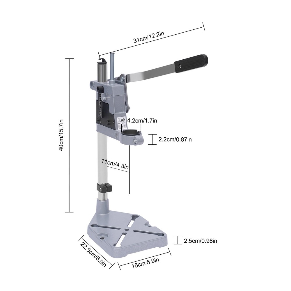 Bench Clamp Drill Press Stand Workbench Repair Tool Adjustable For Hand Drilling