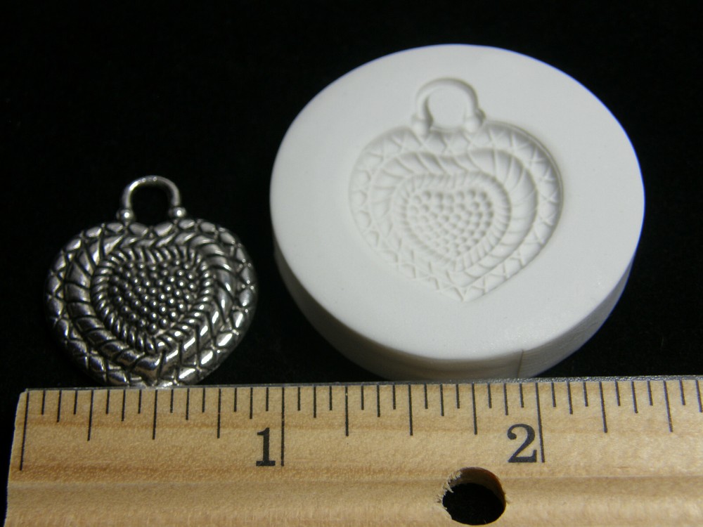 Heart Texture Polymer Clay Mold (MD1523)