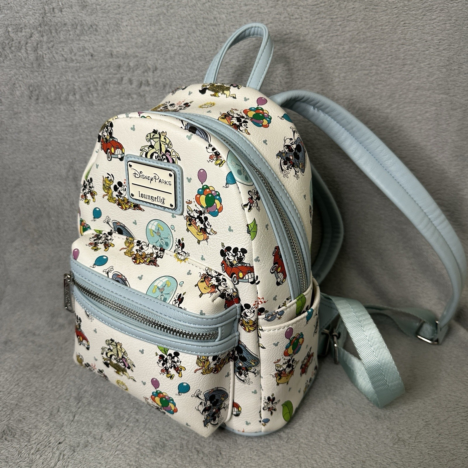 Disney Parks Loungefly Mickey & Minnie's Runaway Railway Mini Backpack Pluto