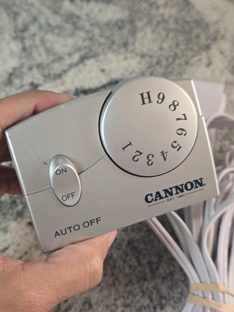 Cannon Heated Bedding Controller TC11BA Silver 120V 180W Auto-Off Replacement