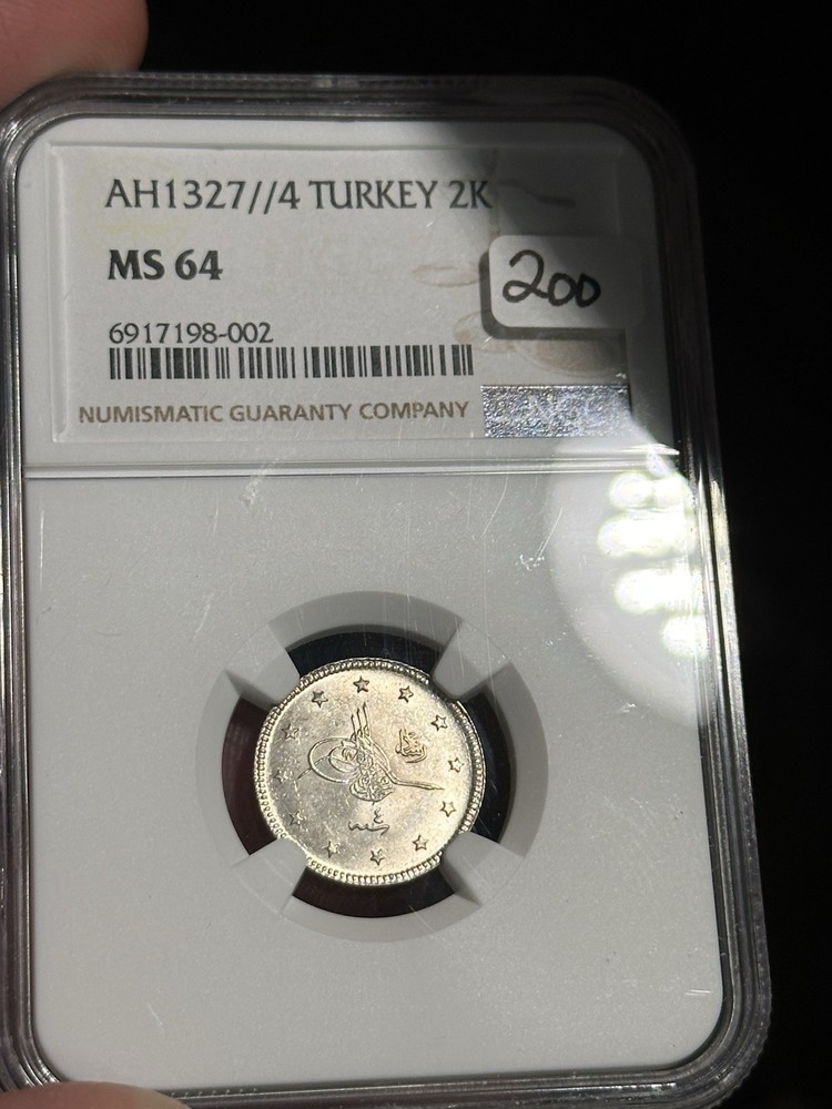 NGC MS64 Turkey 2 Kurus 1912