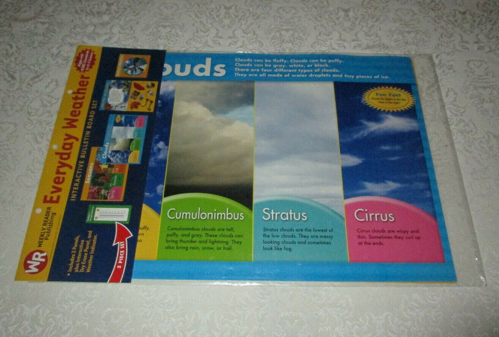 Everyday Weather 5 PC Interactive Set Clouds, Seasons, Temperature Dry Erase