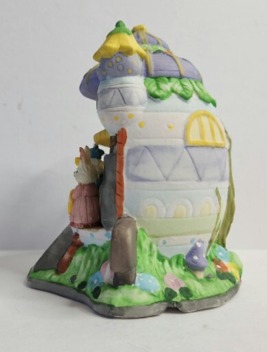 Vintage Easter Egg Porcelain Lighted Dwelling Bakery