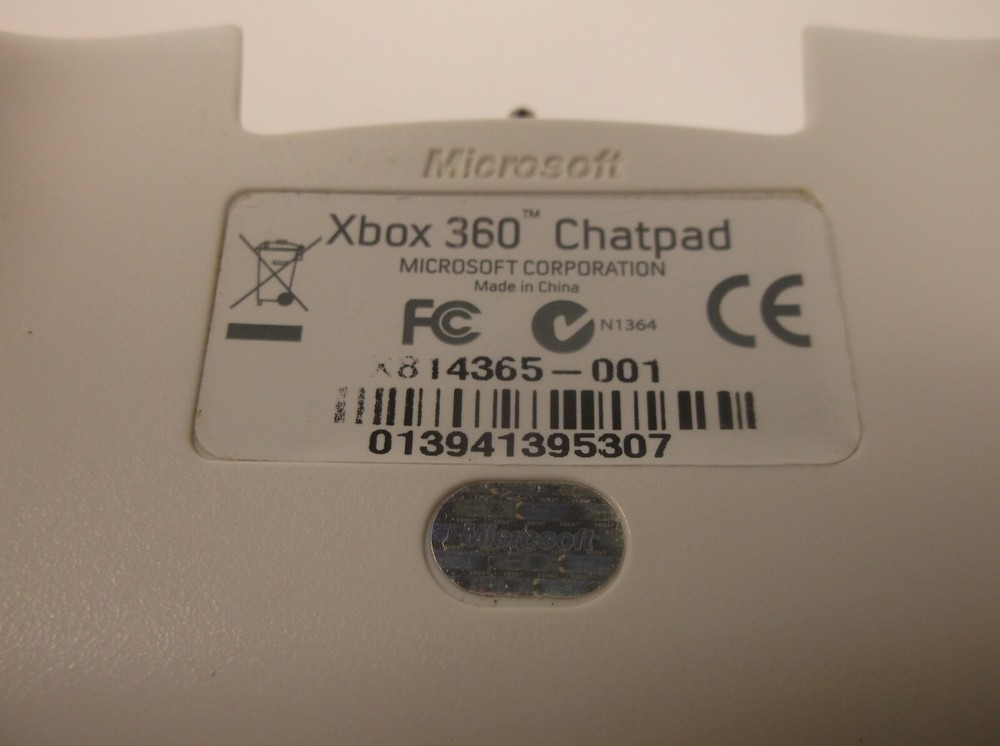 MICROSOFT XBOX 360 WHITE CHATPAD KEYPAD KEYBOARD CONTROLLER ATTACHMENT