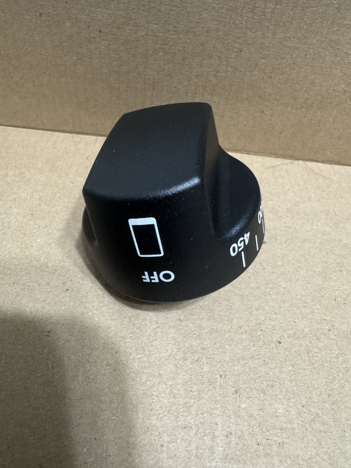 Black Control Knobs Set for Commercial Cooking Equipment, Various Markings