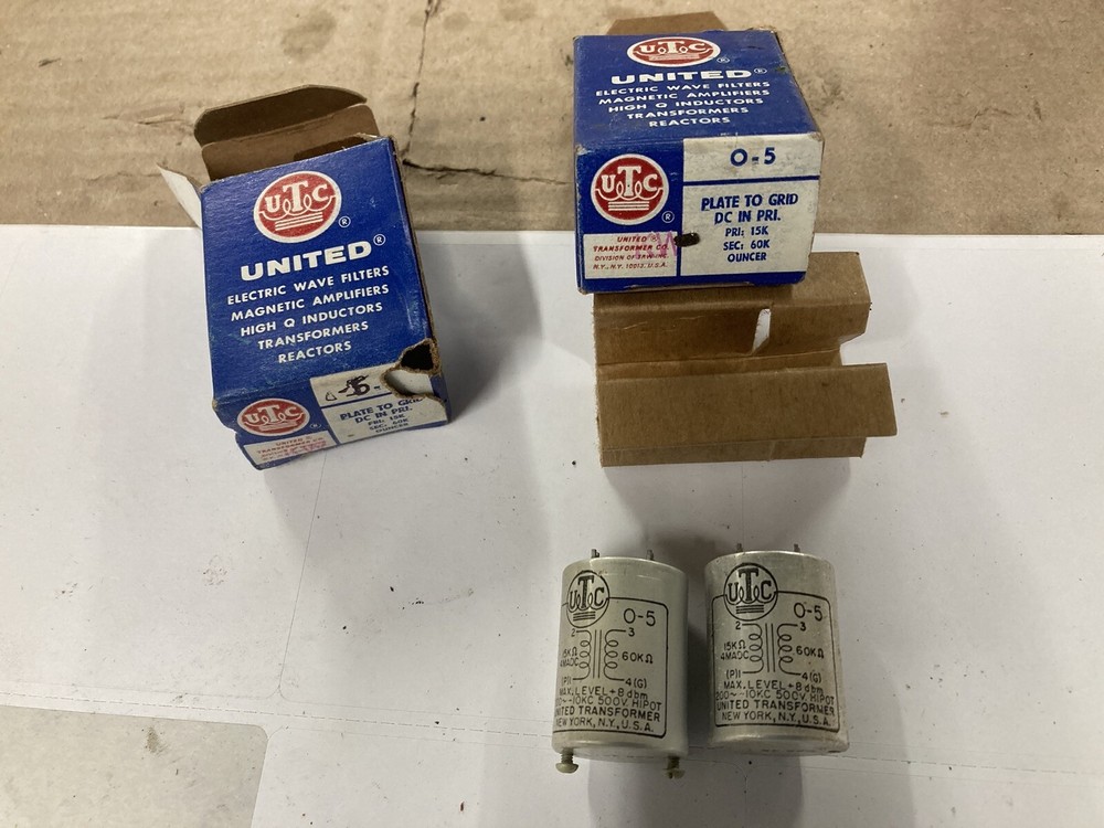 UTC | 0-5 Ouncer Pair NiB Opt Tranformers