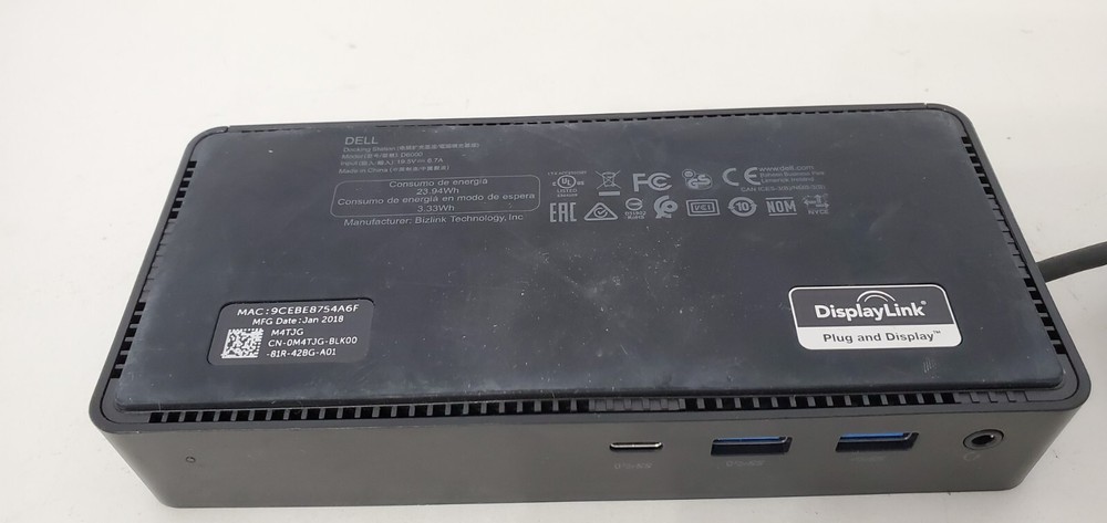 Dell D6000 Universal Docking Station 130w adapter - Black Tested