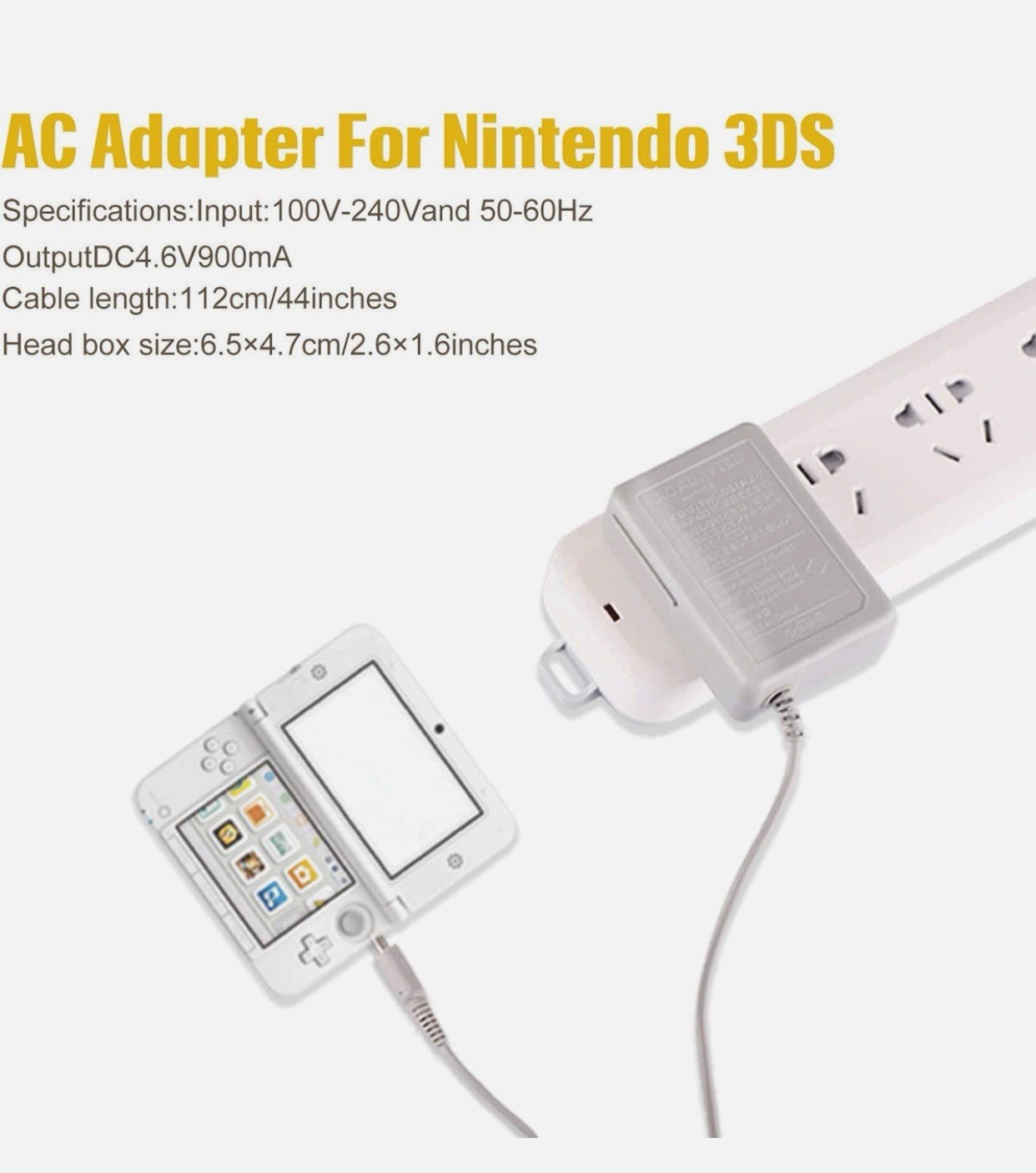 AC Adapter Home Wall Charger Cable for Nintendo DSi/ 2DS/ 3DS/ DSi XL System