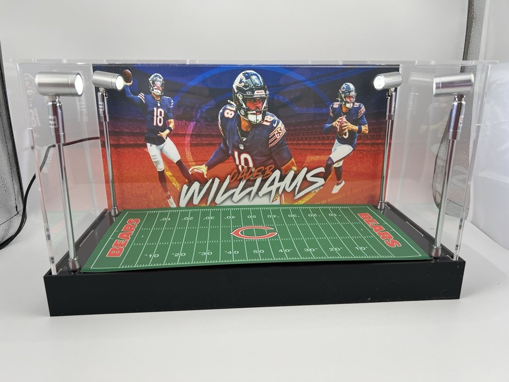 Caleb Williams - Bears - Custom 2 Mini Helmet Display Case W/ LED Lights