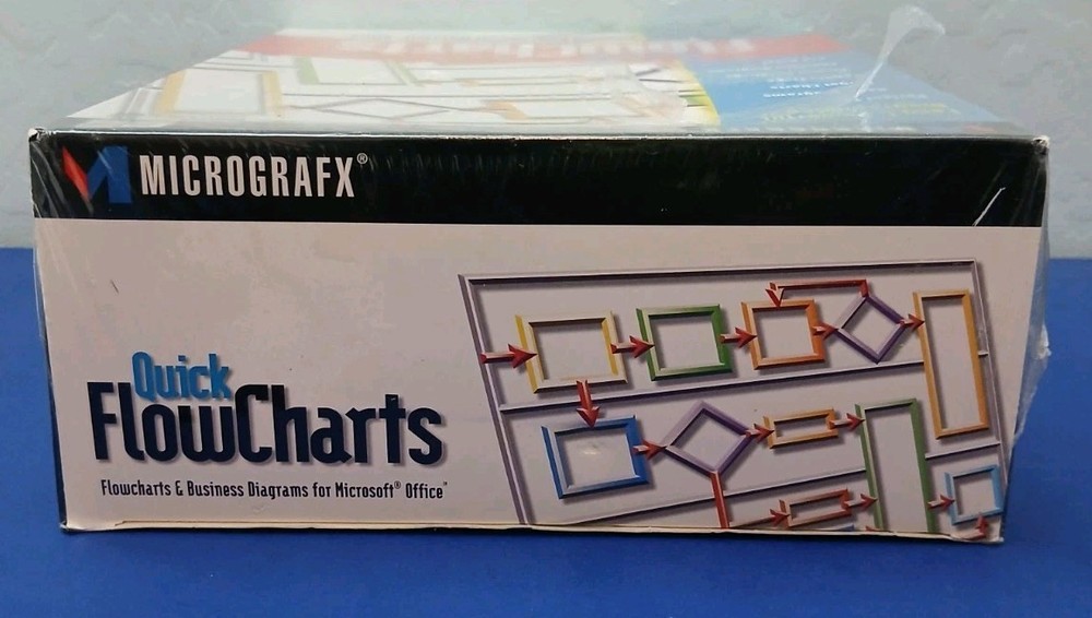 Vintage Micrografx Quick FlowCharts Microsoft Office Diagram Software NEW PC