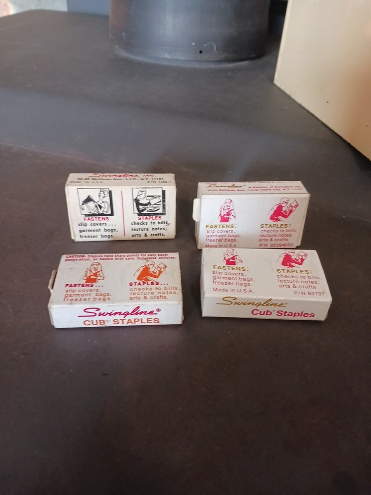 Swingline Cub Staples Vintage 4 Boxes