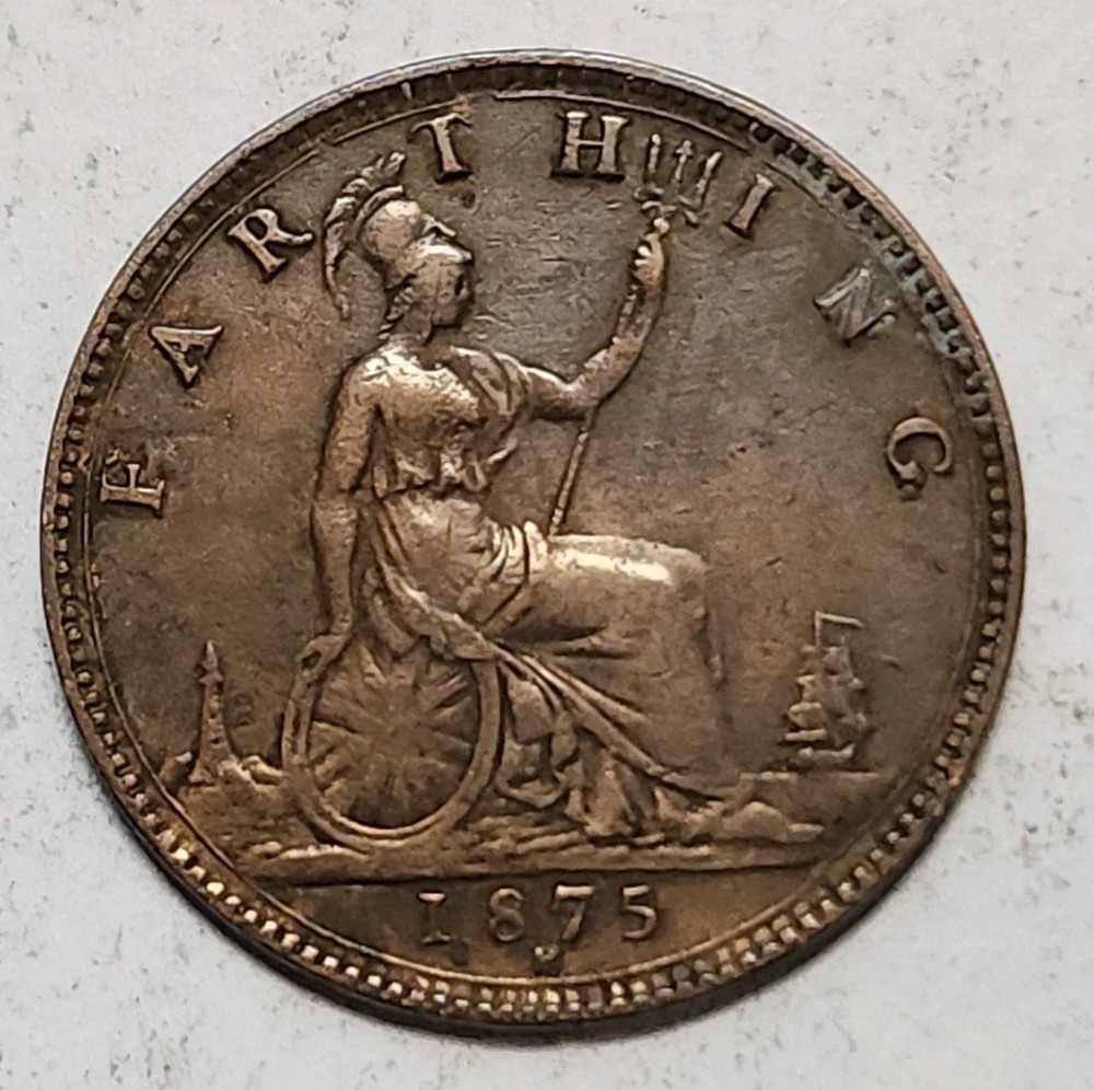 1875 H Great Britain Farthing 0867