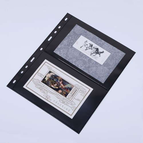 10 Pieces Stamp Collecting Supplies Stamp Collector Pages Stamp Pages 2rows