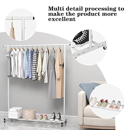 Perchero de ropa con ruedas ajustable Percha independiente para prendas