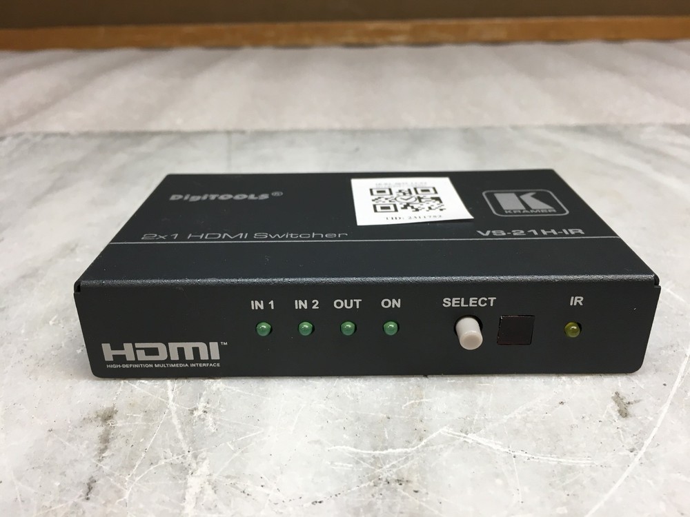 Kramer Digitools VS-21H-IR 2x1 HDMI switcher - No Power Cable