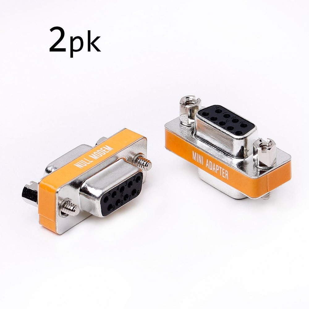 Arnorin DB9 Null Modem Female to Slimline Data Transfer 2 Pack, 2 Pack