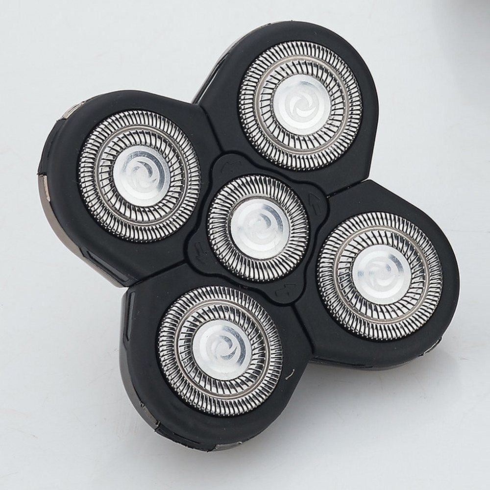 Men Electric Shavers Replacement Heads 5 in 1 Razor Replaceable Black-1pcs