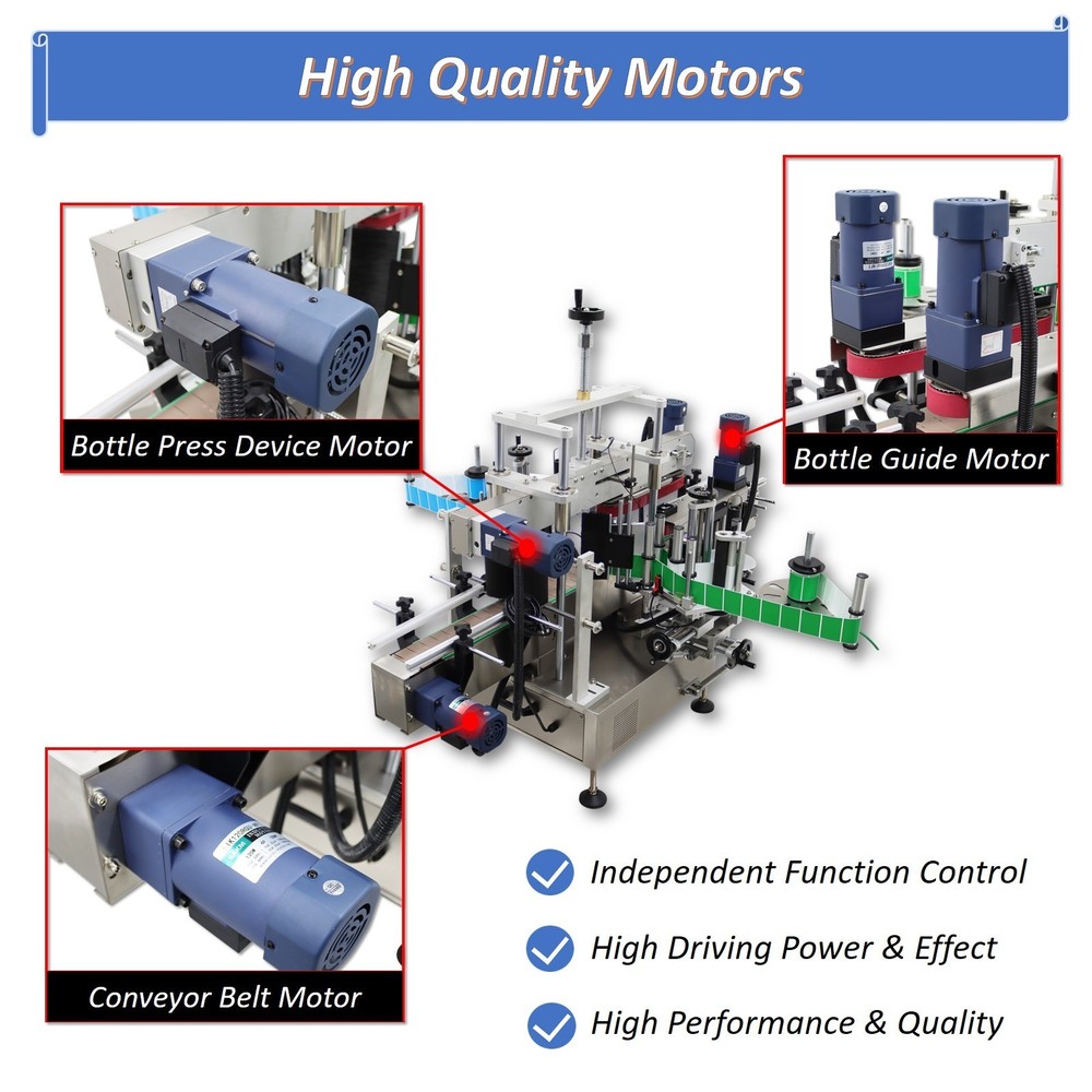 Double Sided Automatic Labeling Machine for 3.9-11.8in Square/Hexagonal Bottle