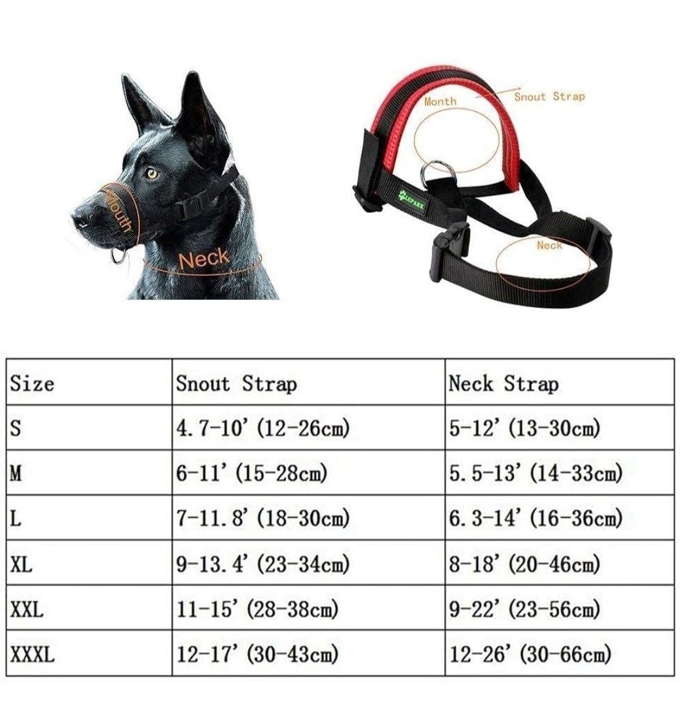 Dog Muzzle for Small Dog Prevent Biting, Barking and Chewing Adjustable Loop