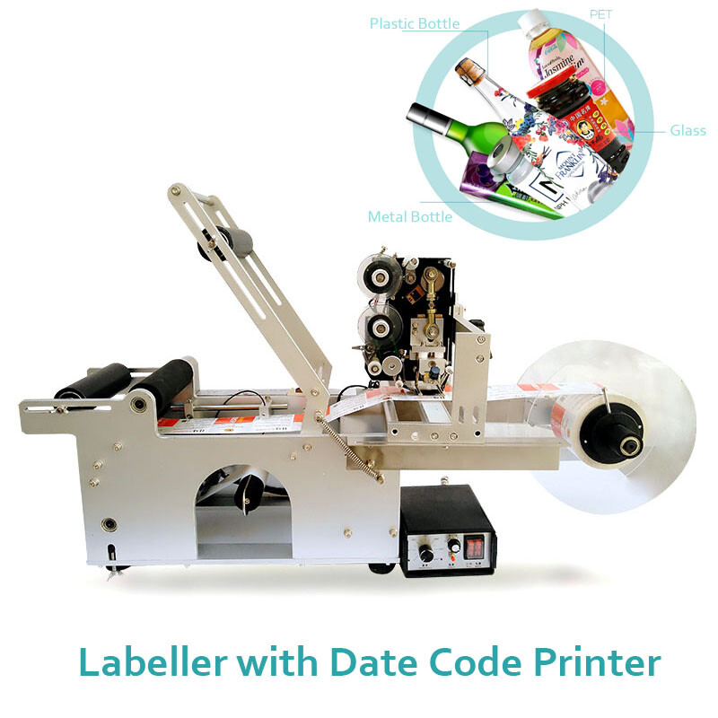 110v Semi-automatic Bottle Labeling Machine Coding machine Date Printer Labeller