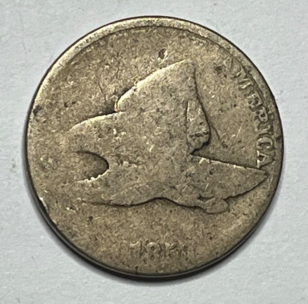1857 Flying Eagle Cent - Circulated Penny; B028