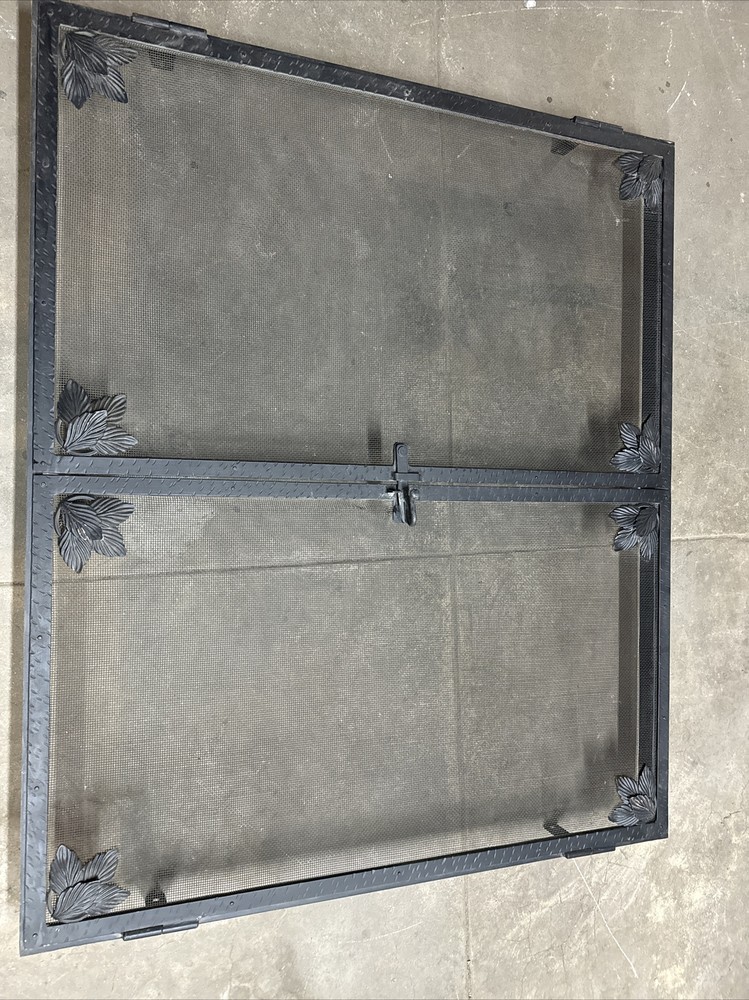 Fixed fireplace screen spanish style oversized 51 x 43