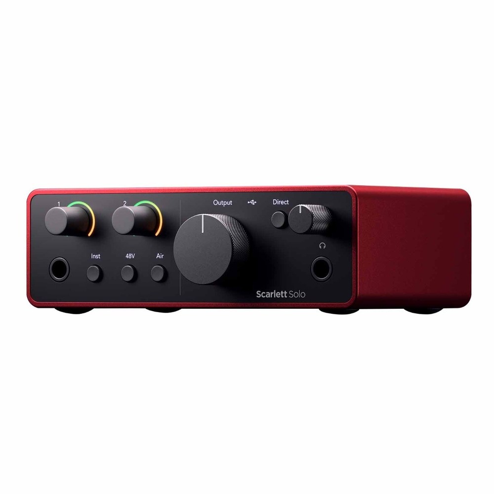 Focusrite Scarlett Solo Studio Interface Bundle w Microphone, Headphones & Stand