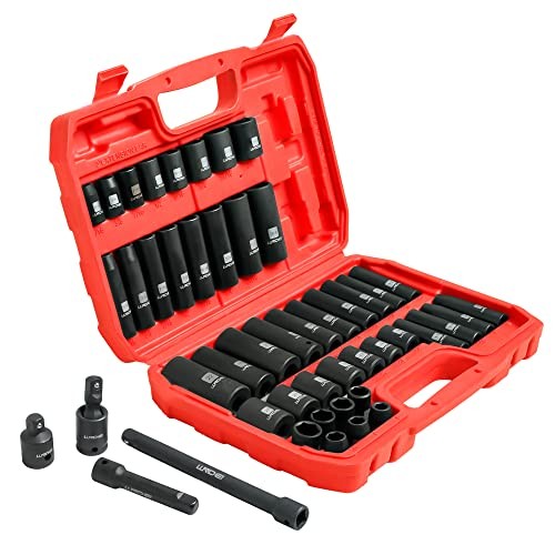 48-Piece 3/8" Drive 6-Point Impact Socket Set SAE and 3/8“ Socket Set