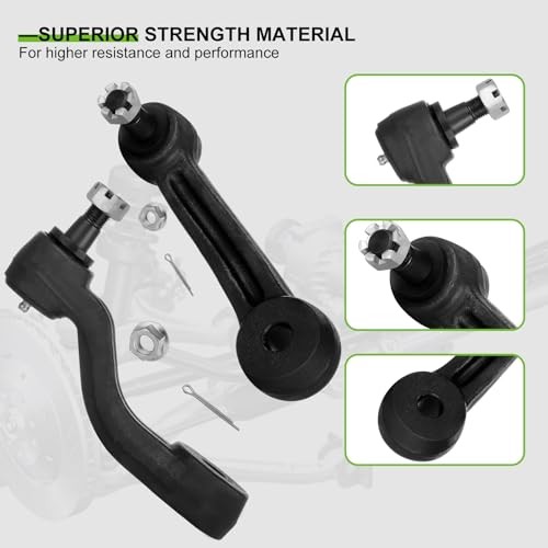 8pcs Front Suspension Kit Idler Arm Pitman Arm Inner Outer Tie Rod End