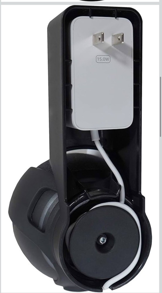 2 Pack Echogear Echo Dot Outlet Hanger (Black) Fits 4th Gen Echo Dot