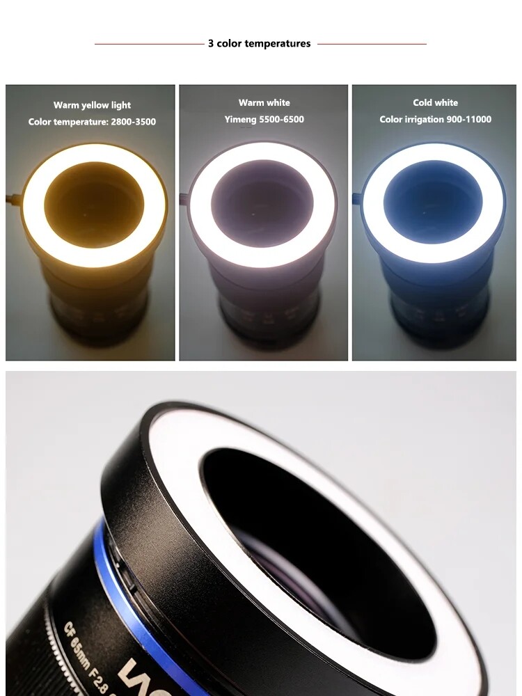GUAGE Macro Ring Light LED Video Light USB Universal Fill Light for Camera DSLR