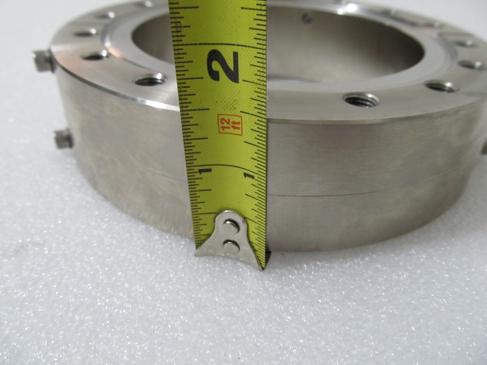 6" Conflat Flange Threaded Coupling Ring w/ 2 VCR 1/4" Sideport - Vacuum Part