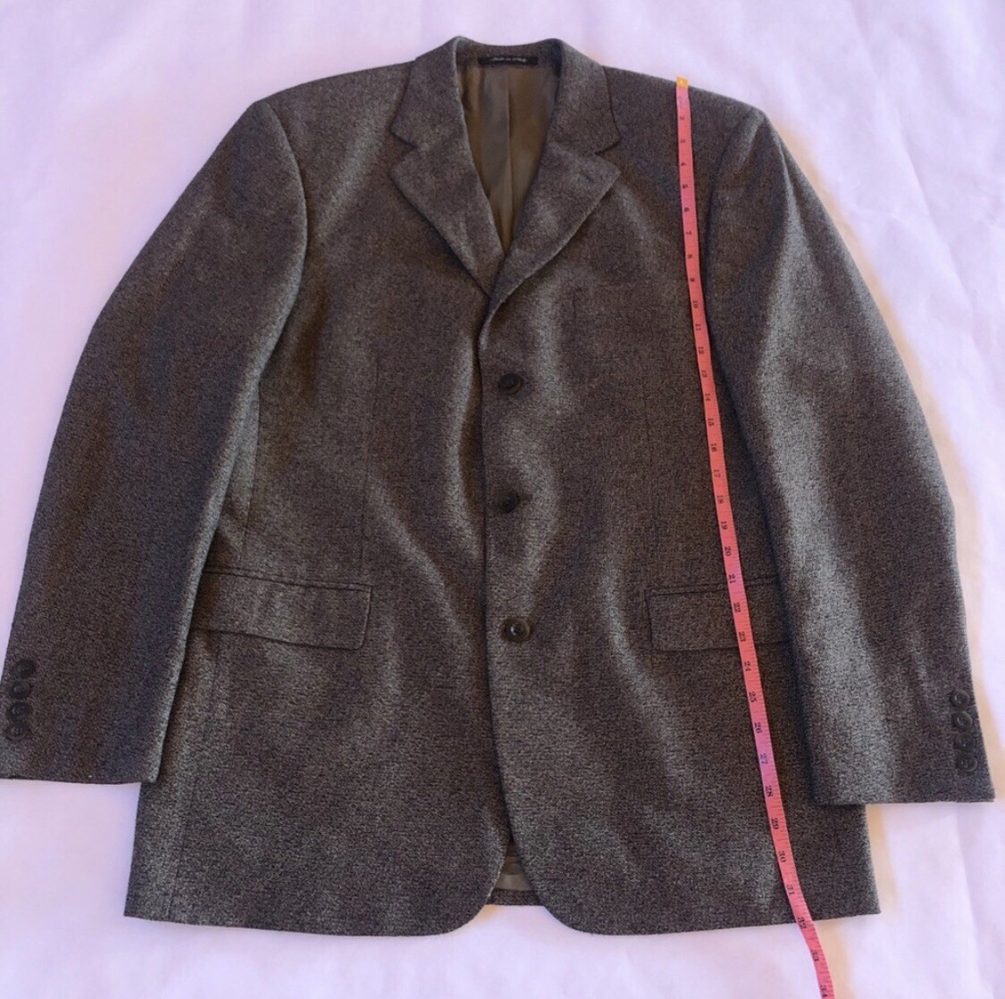 Vito Rufolo Italy Blazer Mens 44T Tall Brown Tweed Fine Silk Wool Academia Coat