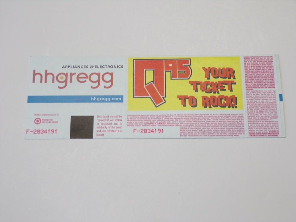 KISS Aerosmith Full Ticket Stub 2003 World Domination Concert Tour Indiana