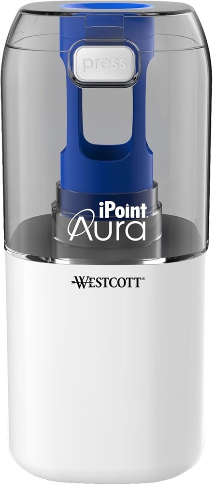 Westcott iPoint® Aura Battery Pencil Sharpener, Assorted Aura,